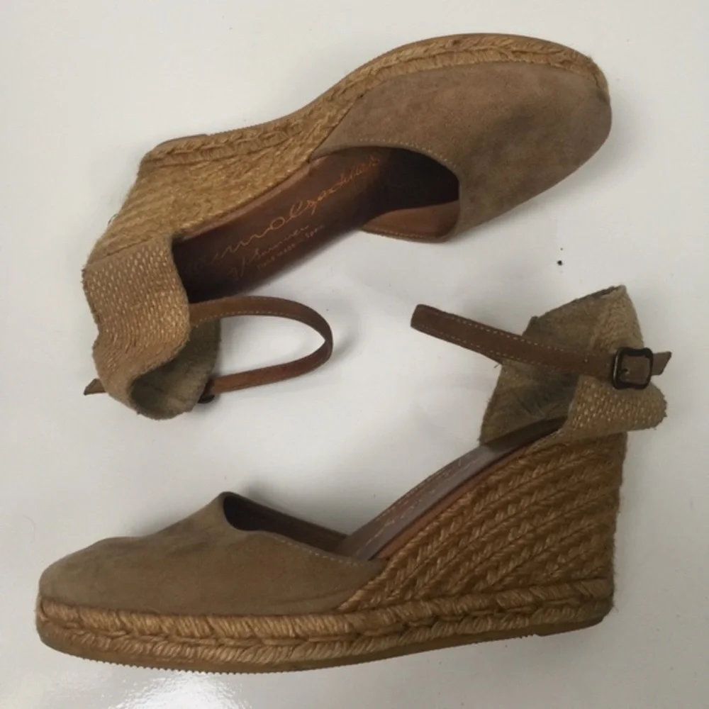 GAIMO ESPADRILLE NUDE SUADE LEATHER UPPER WEDGE